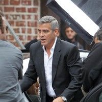 George Clooney on the set of a Mercedes Benz E300 L advert photos | Picture 78284